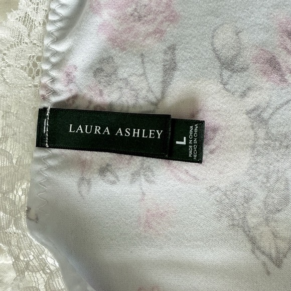Laura Ashley Babydoll Cami Top Lingerie Womens Coquette Pastel Feminine Floral L - Picture 7 of 8